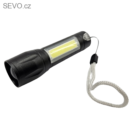 Taktická mini svítilna Police Force XPE/COB LED