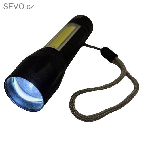 Taktická mini svítilna Police Force XPE/COB LED