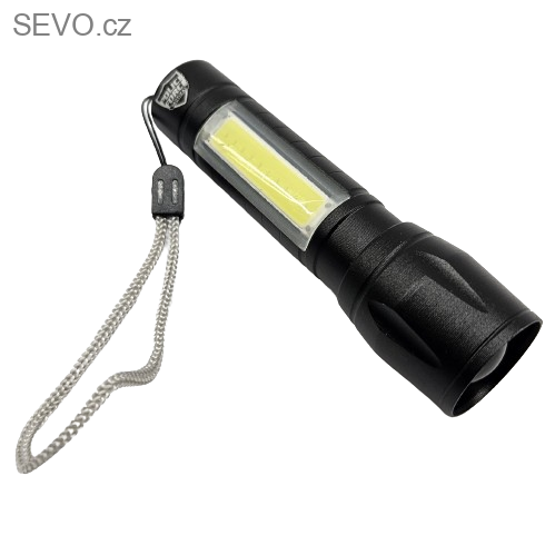 Taktická mini svítilna Police Force XPE/COB LED