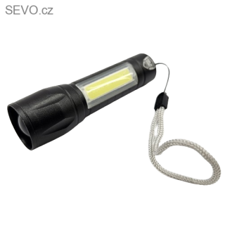 Taktická mini svítilna Police Force XPE/COB LED